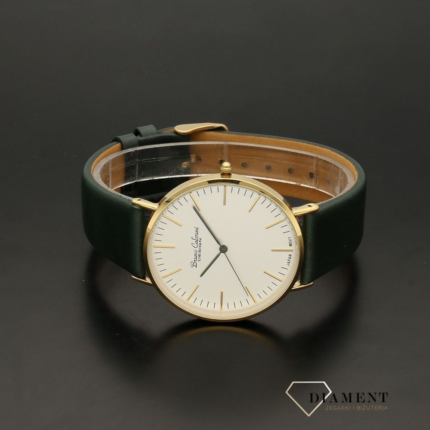 Zegarek męski  na zielonym pasku.1.jpg